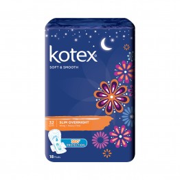 Kotex Ss Overnight Wing 32cm 18s x 2(twin pack)
